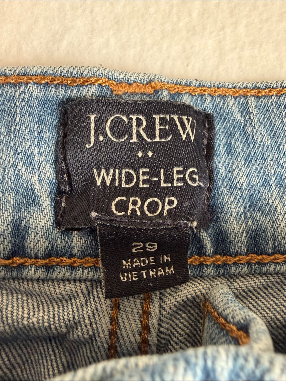 J.Crew Wide Leg Crop Jeans Womens 29 Light Wash Raw Hem High Rise Cropped Denim - Picture 4 of 10